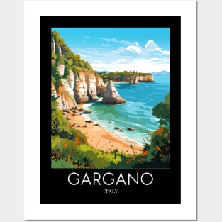 A Pop Art Travel Print of Gargano - Italy Posters and Art